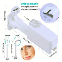 1PC Sterile Nose Piercing Kit Gentle Self Piercing Gun Kit Four Colors
