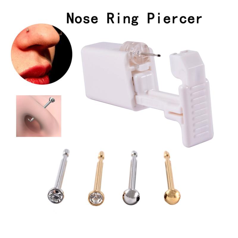 1PC Sterile Nose Piercing Kit Gentle Self Piercing Gun Kit Four Colors