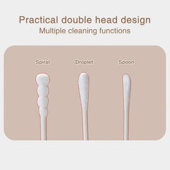 200 Soft Gentle Cotton Swabs Double Tips Ear Nose Cleaning Paper Stick