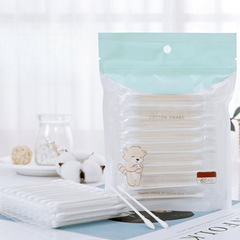 60pcs Double Head Cotton Swabs for Ear Nose Cleaning