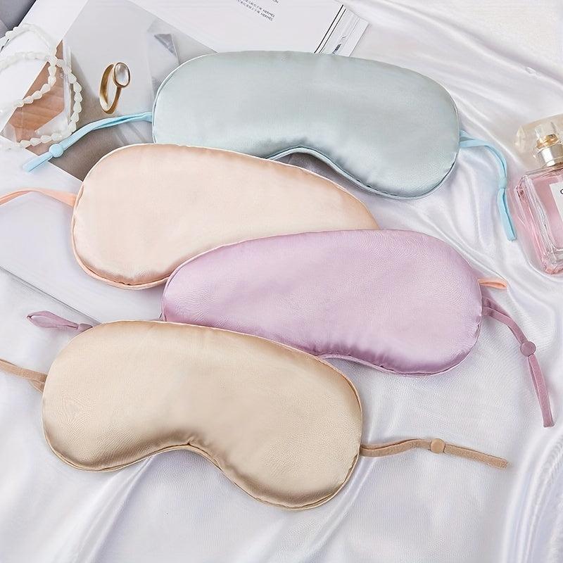 Soft Silk Eye Mask for Men Women, Adjustable Strap, Ultimate Sleeping Aid