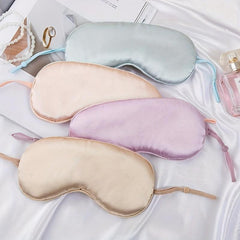 Soft Silk Eye Mask for Men Women, Adjustable Strap, Ultimate Sleeping Aid