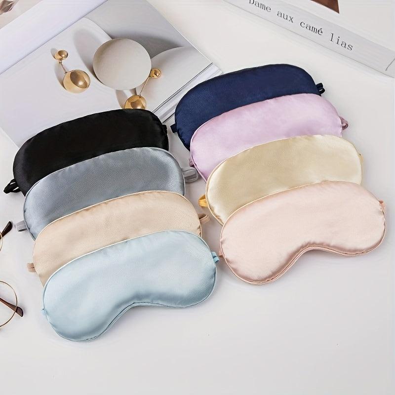 Soft Silk Eye Mask for Men Women, Adjustable Strap, Ultimate Sleeping Aid
