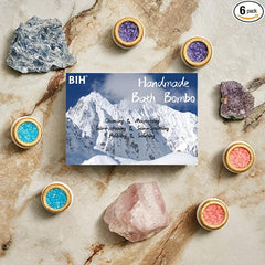 BIH 6 Pack X 3 53oz Bath Salt Ball Crystal Fizzing Bath Bomb For Women And Girls