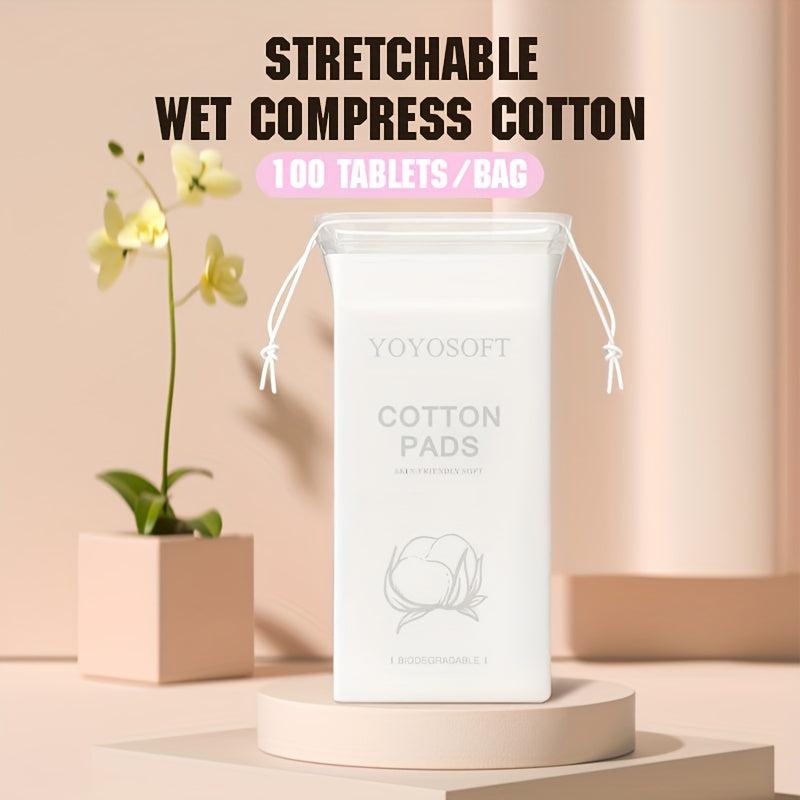 100pcs Stretchable Cosmetic Cotton Pads for Facial Makeup Removal