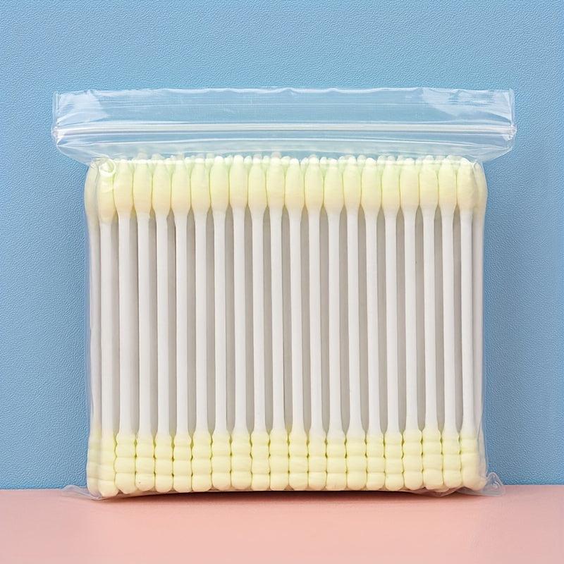 100pcs Mixed Disposable Makeup Cotton Buds with Paper Sticks