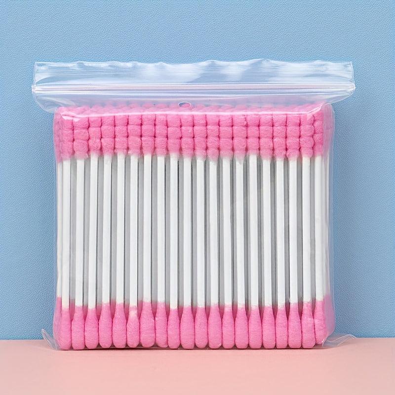 100pcs Mixed Disposable Makeup Cotton Buds with Paper Sticks