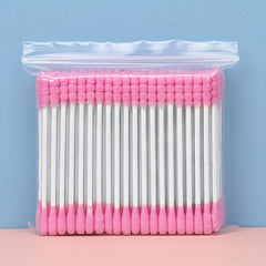 100pcs Mixed Disposable Makeup Cotton Buds with Paper Sticks
