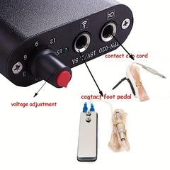 Tattoo Foot Pedal Kit w/ 1pc Machine Foot Switch Pedal & 2pcs Clip Cords