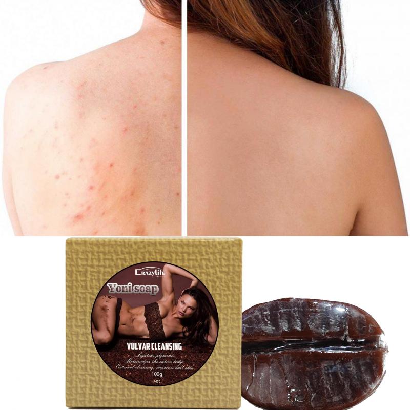 3pcs 100g Coffee Bean Soap Cleansing Bar for Skin