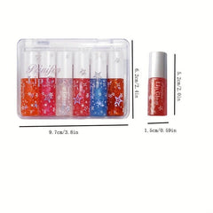 Pearly Glitter Liquid Lip Gloss Set - Long Lasting Moisturizing & Waterproof