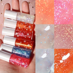 Pearly Glitter Liquid Lip Gloss Set - Long Lasting Moisturizing & Waterproof