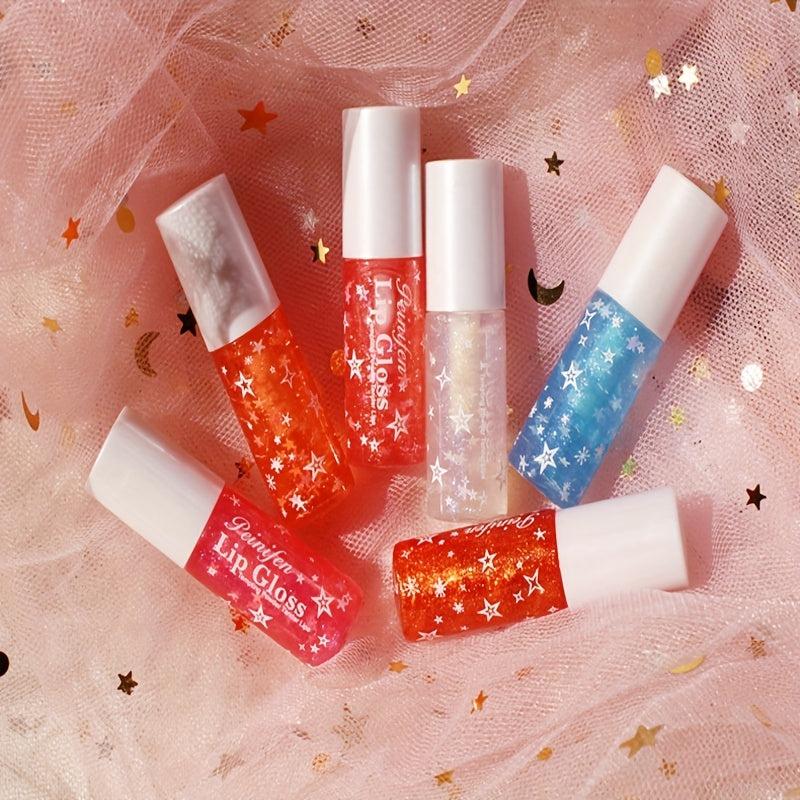 Pearly Glitter Liquid Lip Gloss Set - Long Lasting Moisturizing & Waterproof