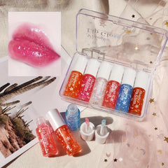 Pearly Glitter Liquid Lip Gloss Set - Long Lasting Moisturizing & Waterproof