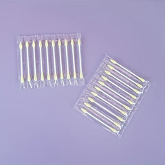 20pcs Disposable Cotton Swabs Individually Wrapped Round & Pointed Tip