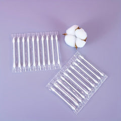 20pcs Disposable Cotton Swabs Individually Wrapped Round & Pointed Tip