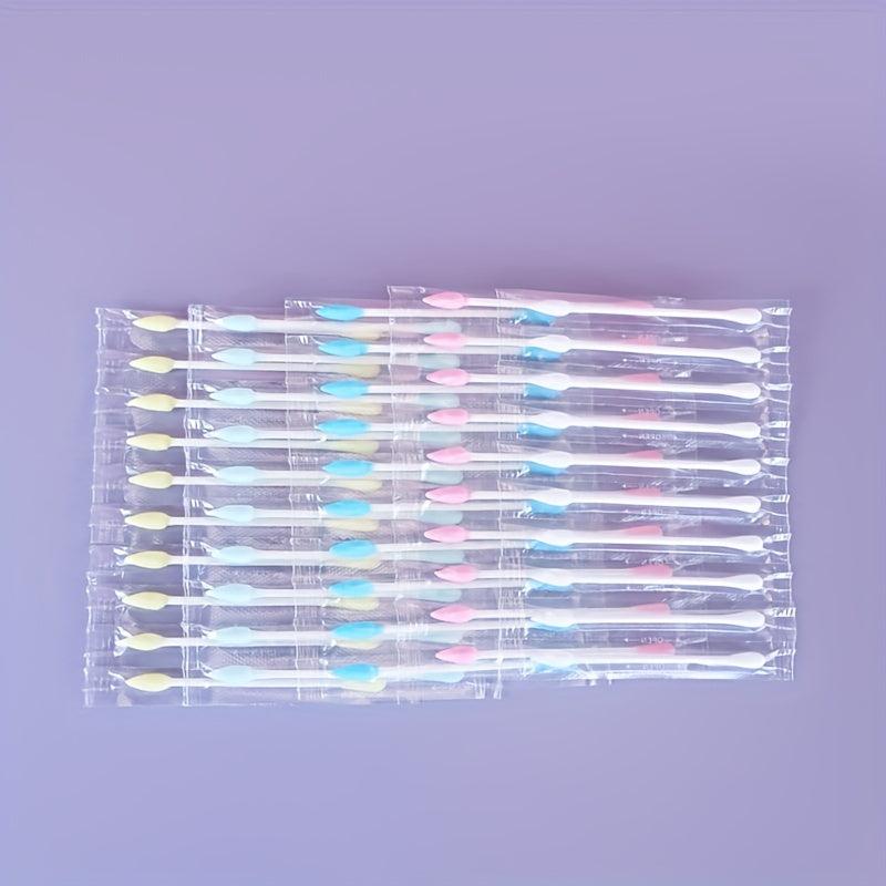 20pcs Disposable Cotton Swabs Individually Wrapped Round & Pointed Tip