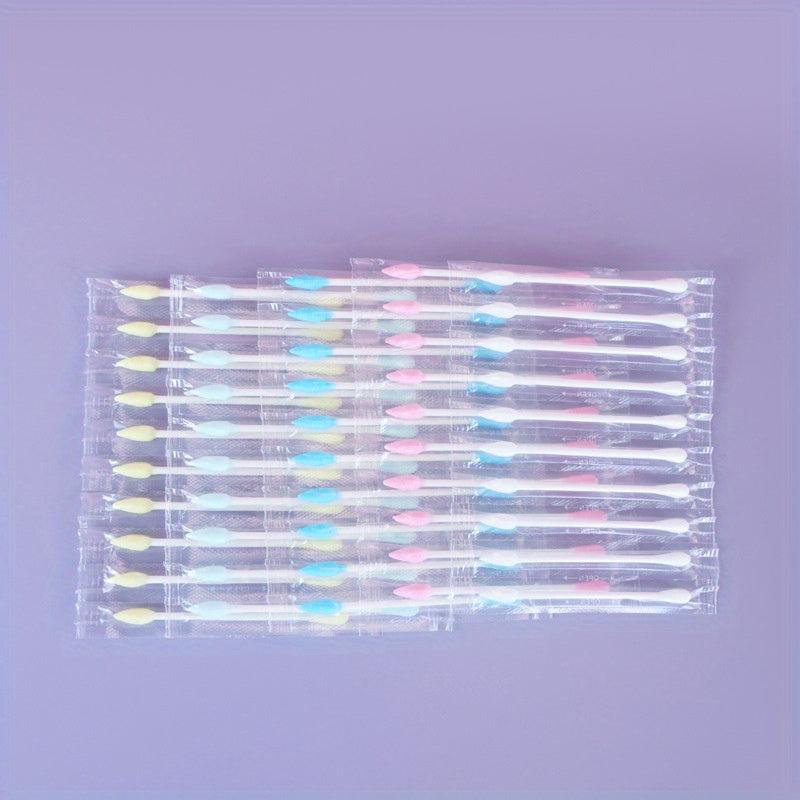 20pcs Disposable Cotton Swabs Individually Wrapped Round & Pointed Tip