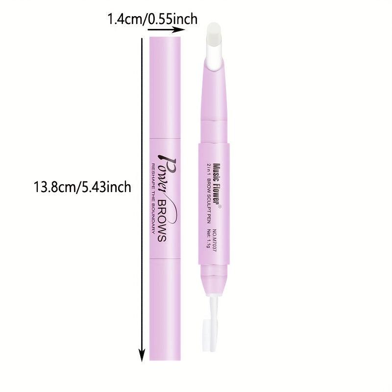 Dual-Ended Eyebrow Wax Pen with Rotating Brush