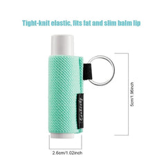 3 Pc Lip Balm Holder Keychain Clip Tight Knit Elastic Lipbalm Keychain