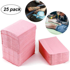 25Pcs Disposable Tattoo Pads Clean Tattoo Pad Tattoo Cleaning Wipes Pad