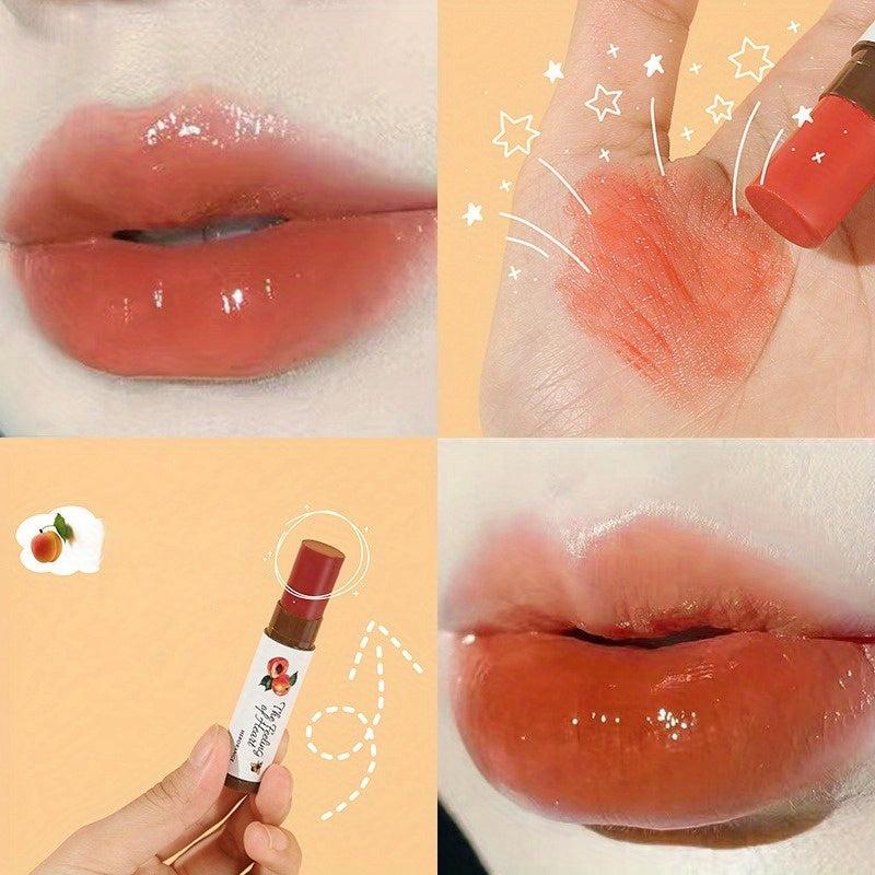 Strawberry Peach Fruit Lip Balm Moisturizes Hydrates Lip Skin