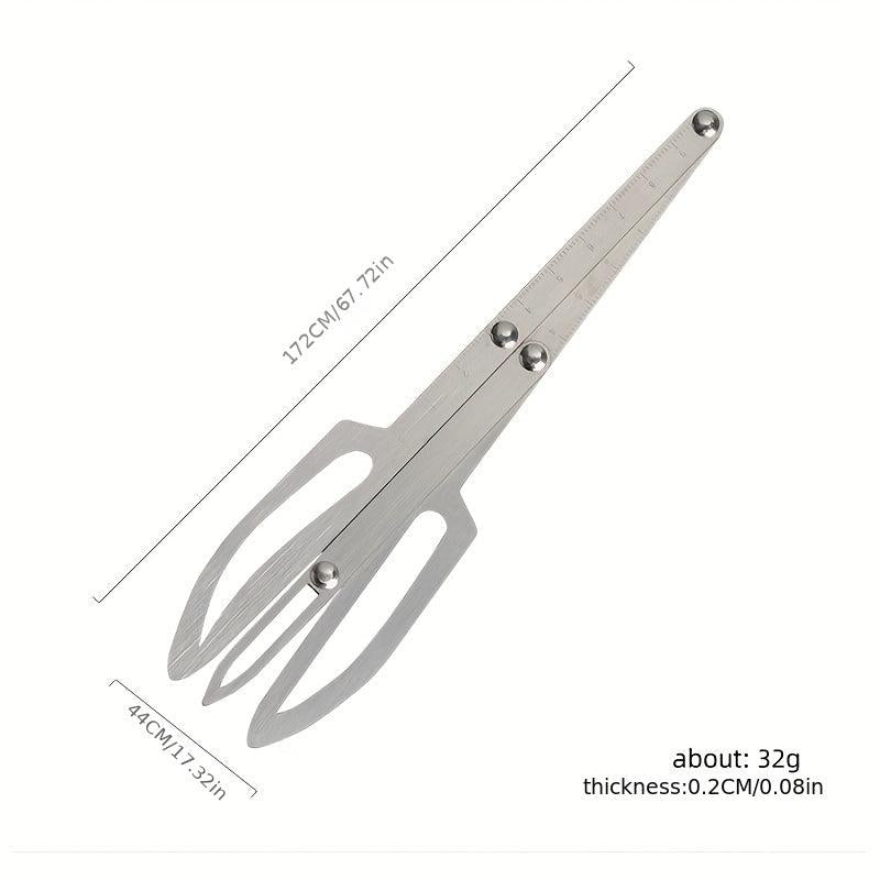 Eyebrow Measure Ruler Stainless Steel Three Point Positioning Balance Ruler