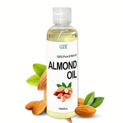 118ml Natural Almond Oil for Hair & Skin, 100% Pure & Cold Pressed