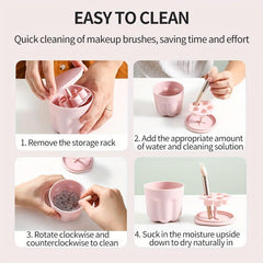 Makeup Brush Drying Rack and Cleaning Kit