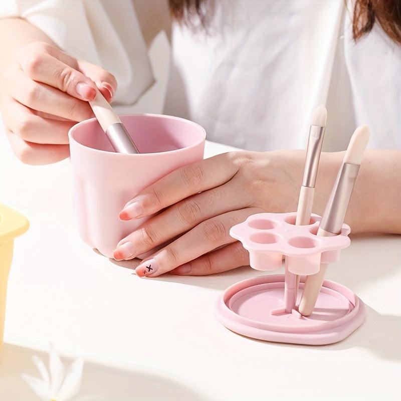Makeup Brush Drying Rack and Cleaning Kit