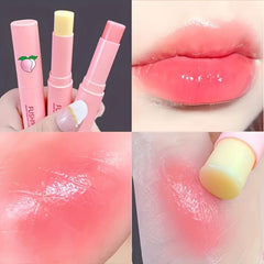 2pcs Natural Peach Lip Balm Moisturizing Lipstick