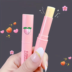 2pcs Natural Peach Lip Balm Moisturizing Lipstick