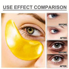 5 Pairs 24K Golden Eye Mask Eye Gel Dark Circle Puffiness Smooth Fine Lines