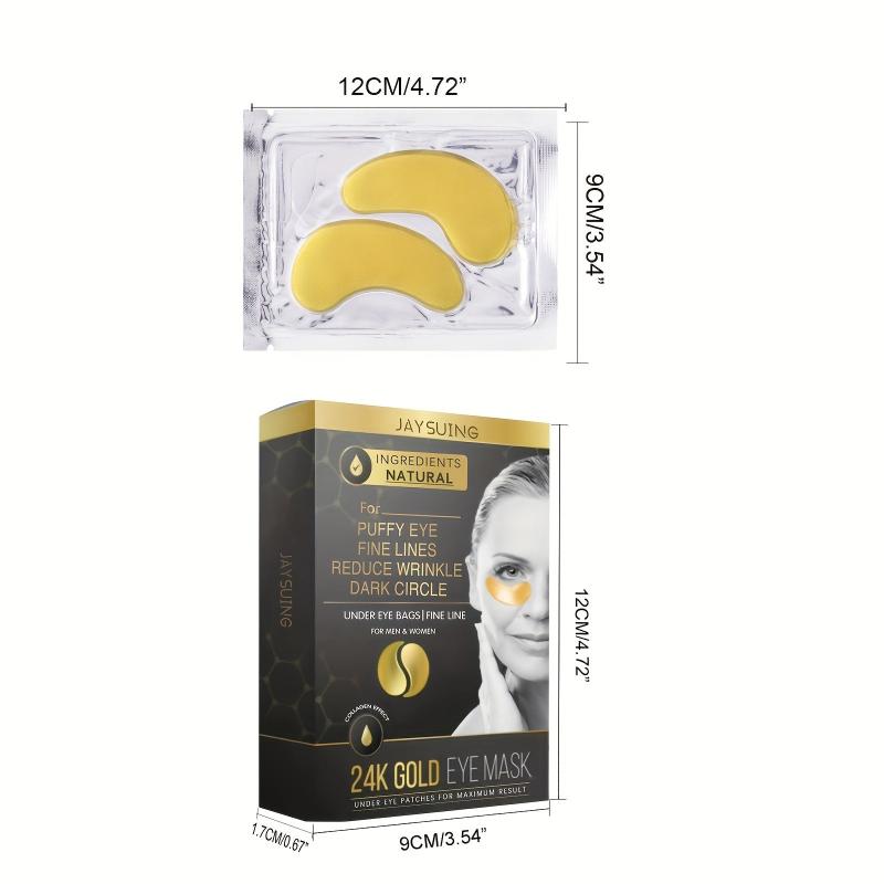 5 Pairs 24K Golden Eye Mask Eye Gel Dark Circle Puffiness Smooth Fine Lines