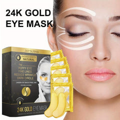 5 Pairs 24K Golden Eye Mask Eye Gel Dark Circle Puffiness Smooth Fine Lines