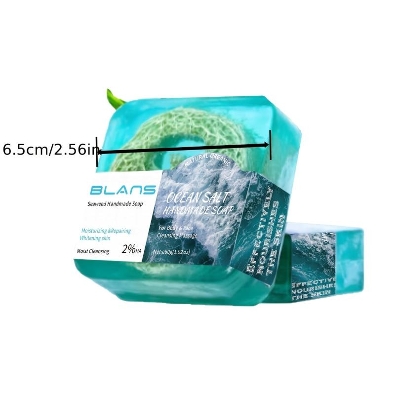 Ocean Salt Loofah Soap 100g Essential Moisturizing Cleansing Smoothing Skin