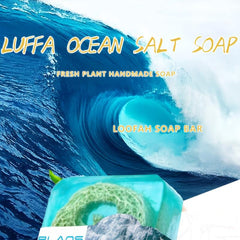 Ocean Salt Loofah Soap 100g Essential Moisturizing Cleansing Smoothing Skin