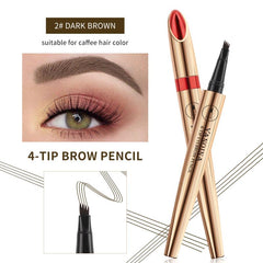 Waterproof 4D Eyebrow Pen Long Lasting Smudge-Proof Easy to Apply