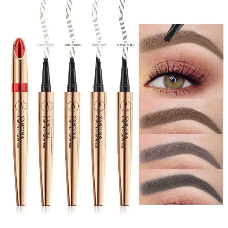 Waterproof 4D Eyebrow Pen Long Lasting Smudge-Proof Easy to Apply