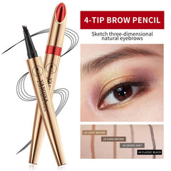 Waterproof 4D Eyebrow Pen Long Lasting Smudge-Proof Easy to Apply