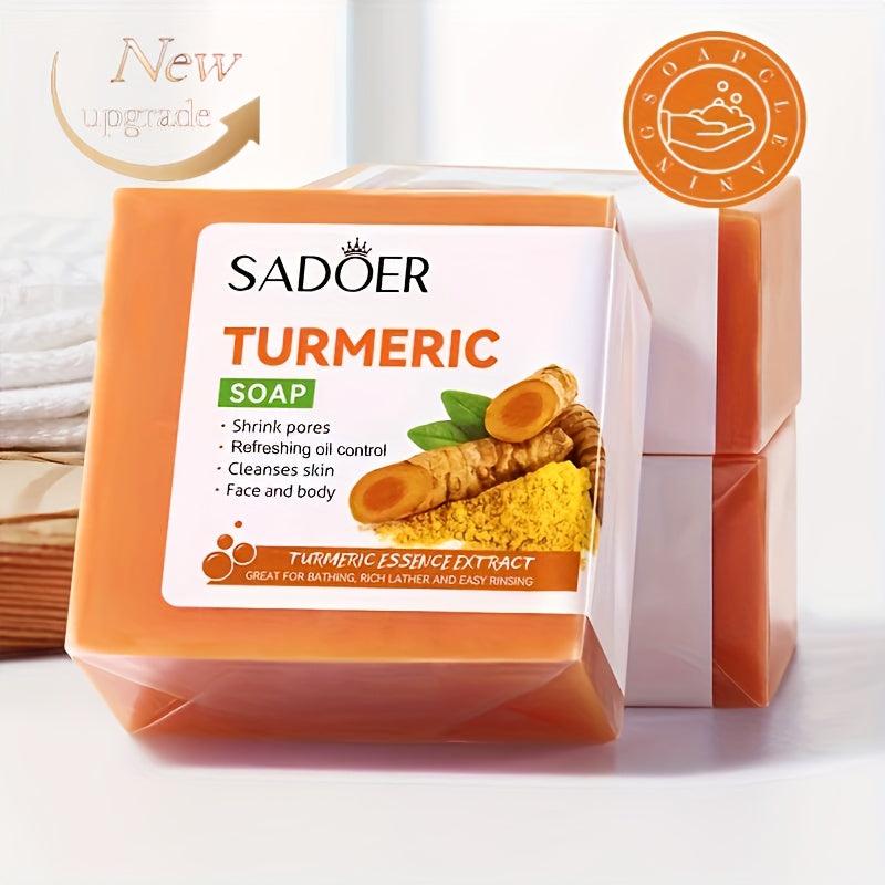 2pcs Turmeric Soap Bar with Bubble Nets