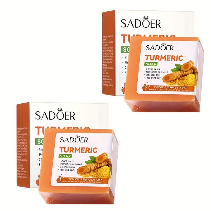 2pcs Turmeric Soap Bar with Bubble Nets