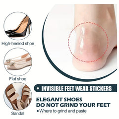 Invisible Heel Scuff Stickers Waterproof Ankle Heel Protection for High Heels