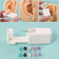 Disposable Ear Piercing Tool with 316L Surgical Steel Acrylic Ball Stud Earrings