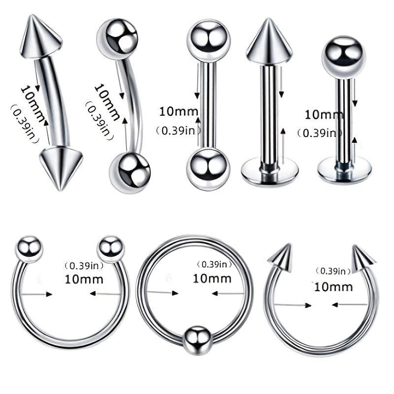 Professional Stainless Steel Body Piercing Kit 42pcs