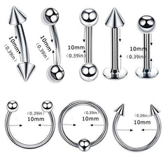 Professional Stainless Steel Body Piercing Kit 42pcs