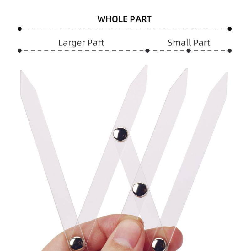Acrylic Triangle Eyebrow Measurement Ruler for Permanent Makeup