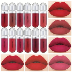 Women Liquid Lip Gloss Waterproof Stain Lipstick Set