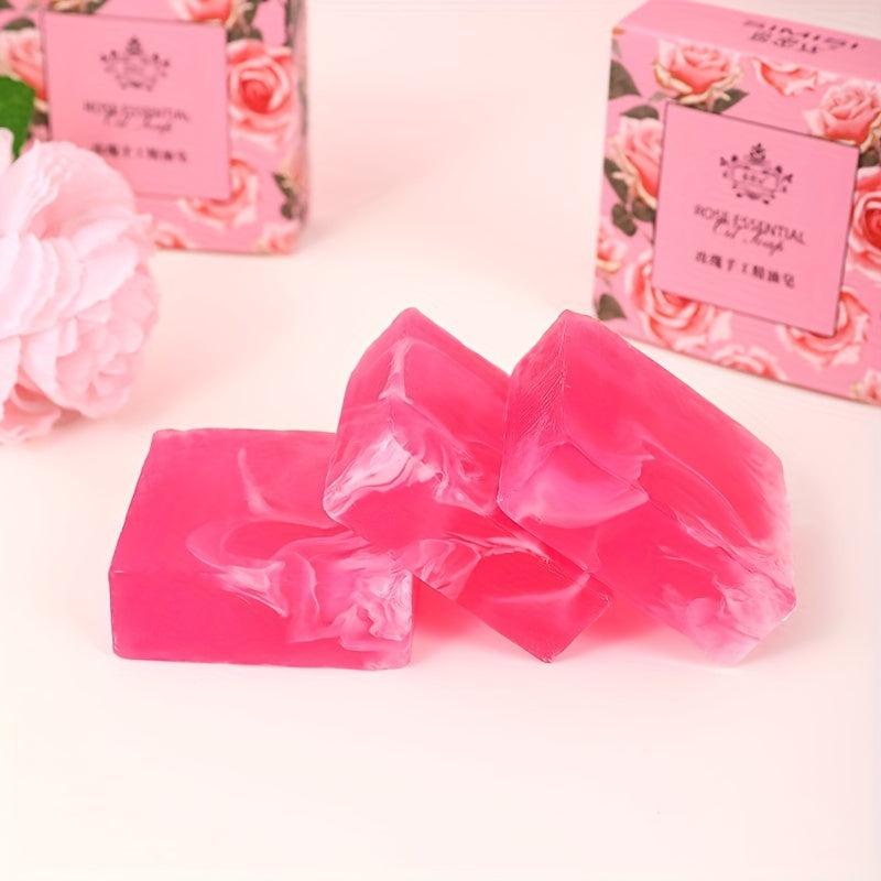 Double Sided Facial Brush + Rose Essential Soap