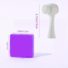 Lavender Soap Double Sided Face Wash Brush Face Soap